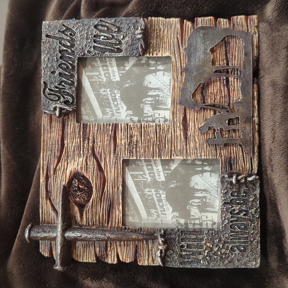 Western Picture Frame - Friends / Cowboy at the Cross